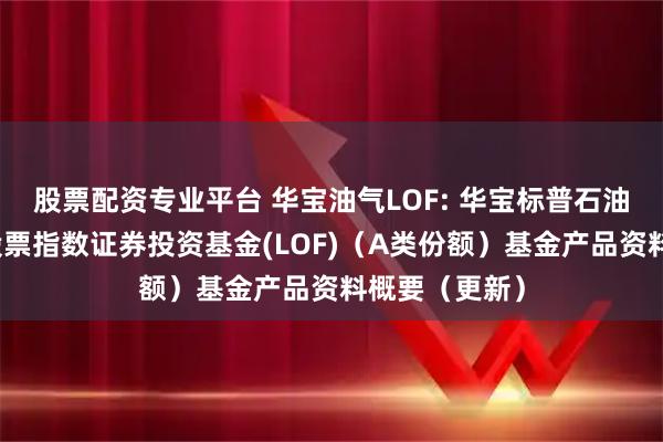 股票配资专业平台 华宝油气LOF: 华宝标普石油天然气上游股票指数证券投资基金(LOF)（A类份额）基金产品资料概要（更新）
