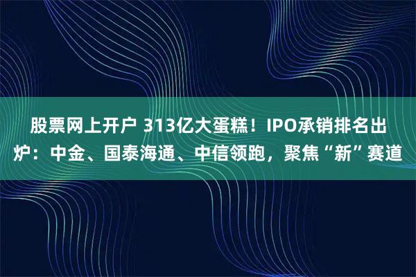 股票网上开户 313亿大蛋糕！IPO承销排名出炉：中金、国泰海通、中信领跑，聚焦“新”赛道